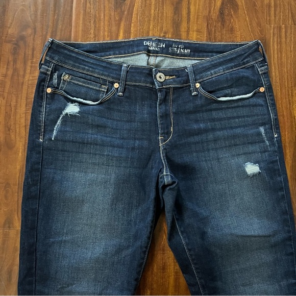 Denizen Levi’s Straight Cropped Raw Hem Denim Heans size 11 - Picture 3 of 9